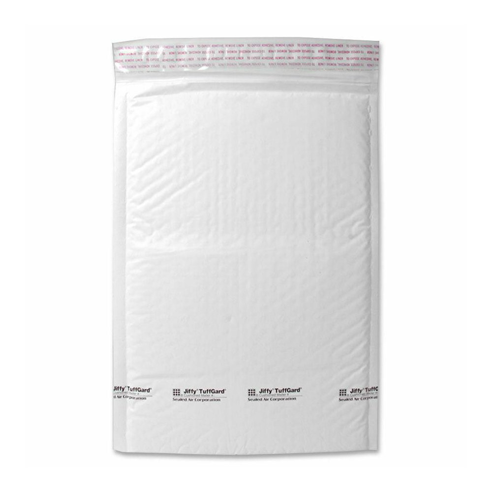 Sealed Air Tuffgard Premium Cushioned Mailers - Bubble - #5 - 10 1/2" Width x 16" Length - Peel & Seal - Poly - 25 / Carton - White. Picture 2