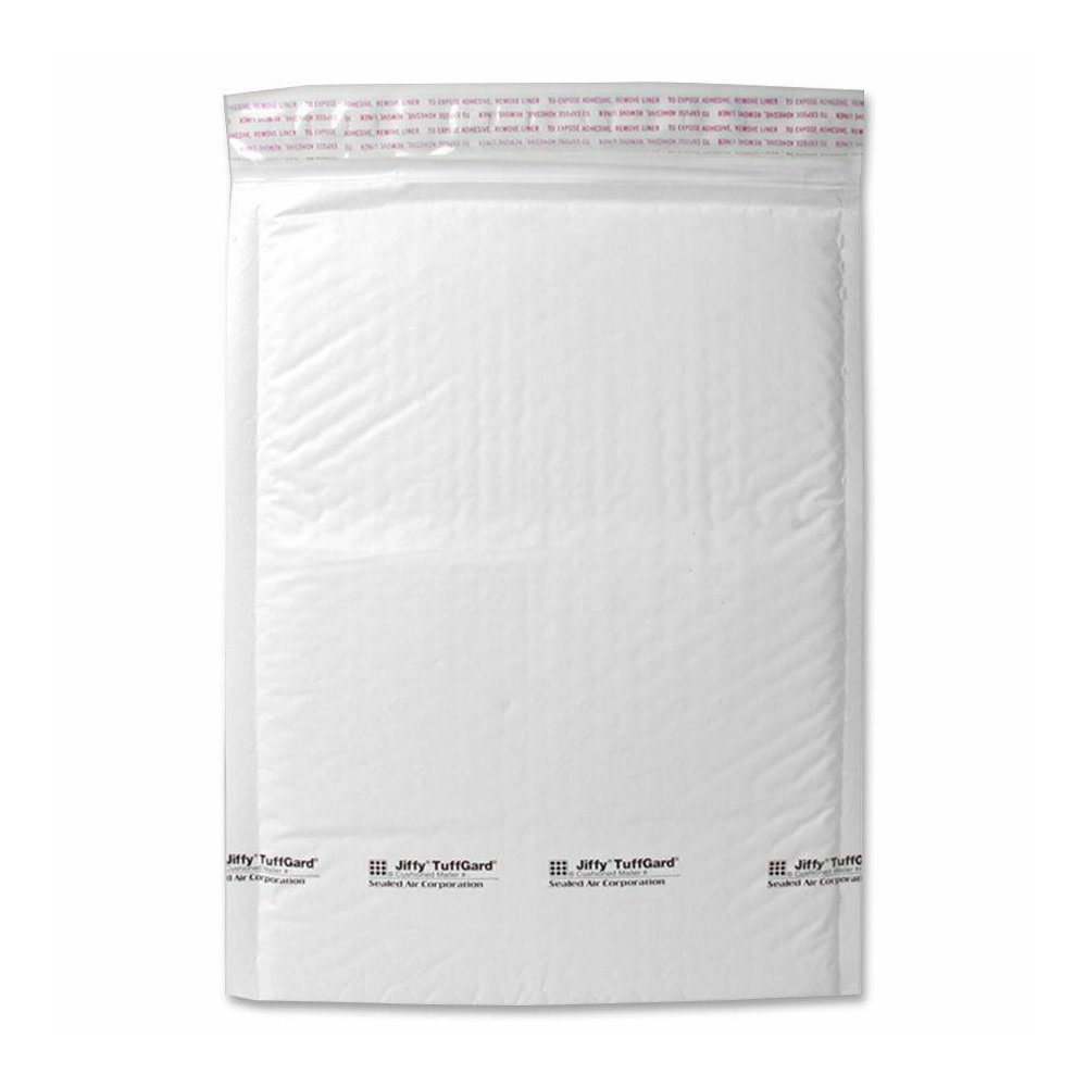 Sealed Air Tuffgard Premium Cushioned Mailers - Bubble - #7 - 14 1/4" Width x 20" Length - Peel & Seal - Poly - 25 / Carton - White. Picture 2