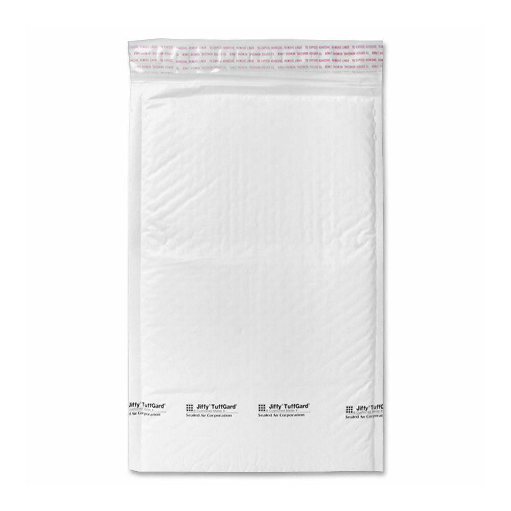 Sealed Air Tuffgard Premium Cushioned Mailers - Bubble - #1 - 7 1/4" Width x 12" Length - Peel & Seal - Poly - 25 / Carton - White. Picture 2
