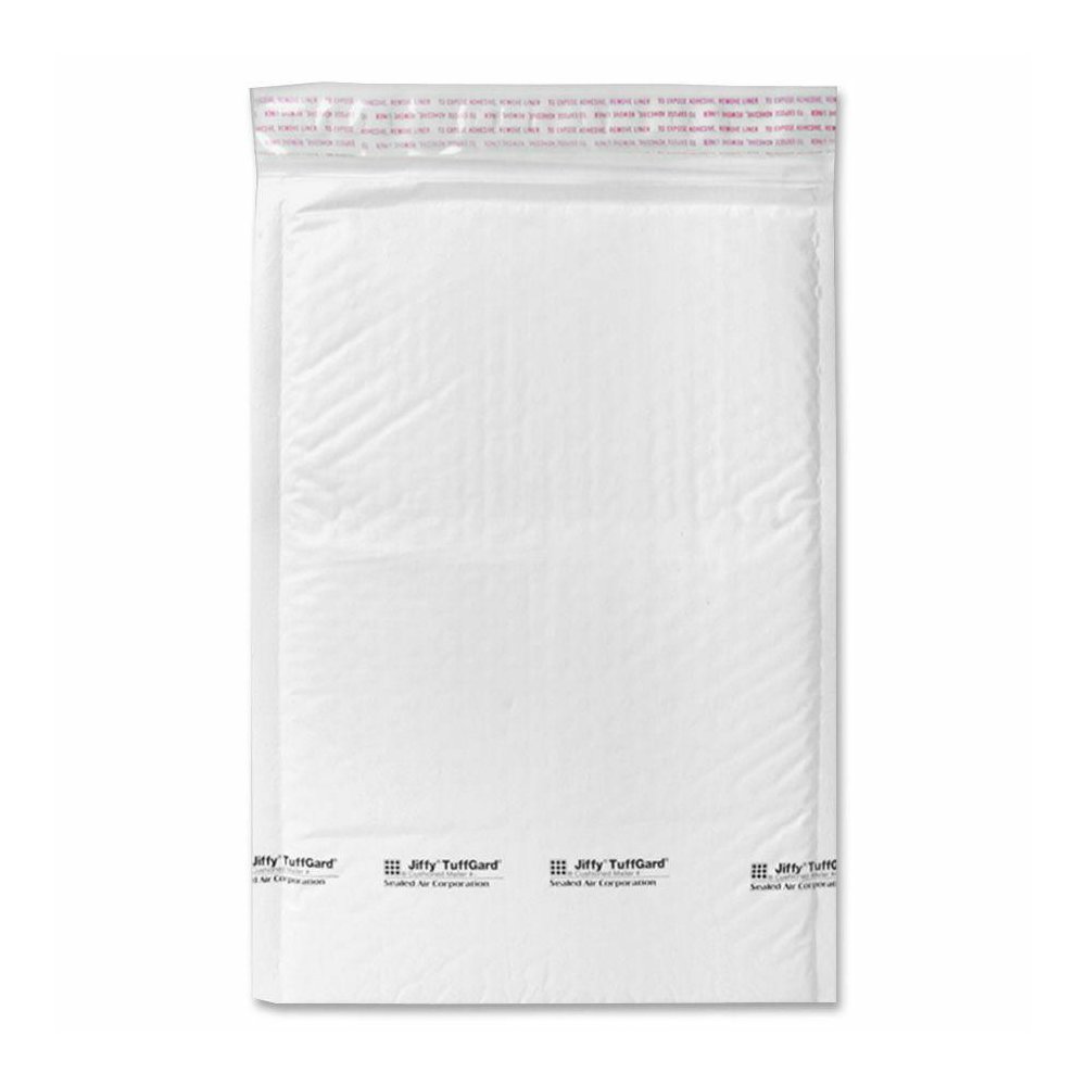Sealed Air Tuffgard Premium Cushioned Mailers - Bubble - #4 - 9 1/2" Width x 14 1/2" Length - Peel & Seal - Poly - 25 / Carton - White. Picture 2