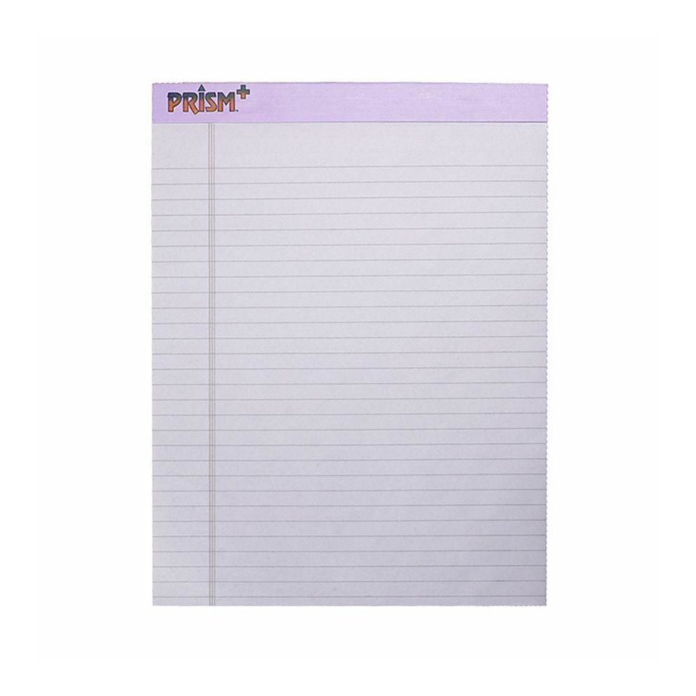 TOPS Prism Plus Colored Paper Pads - 50 Sheets - 0.34" Ruled - 8 1/2" x 11 3/4" - Orchid Paper - Chipboard Cover - Hard Cover - 12 / Pack. Picture 2