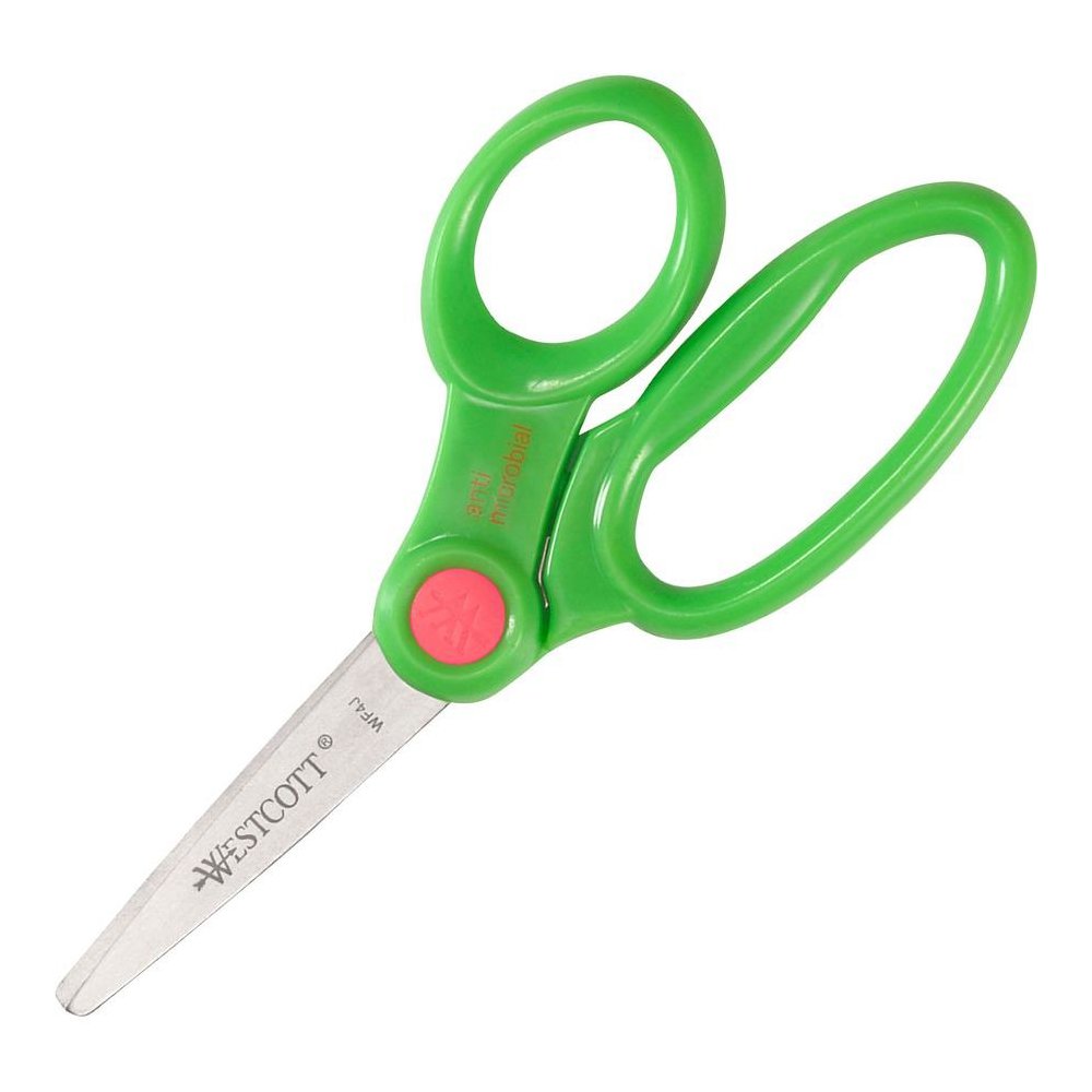 Westcott Teachers Scissors Caddy with 24 pieces 5" Kids Anit-Microbial Blunt Scissors - 5" Overall Length - Left/Right - Stainless Steel - Pointed Tip - Assorted - 1 Each. Picture 6