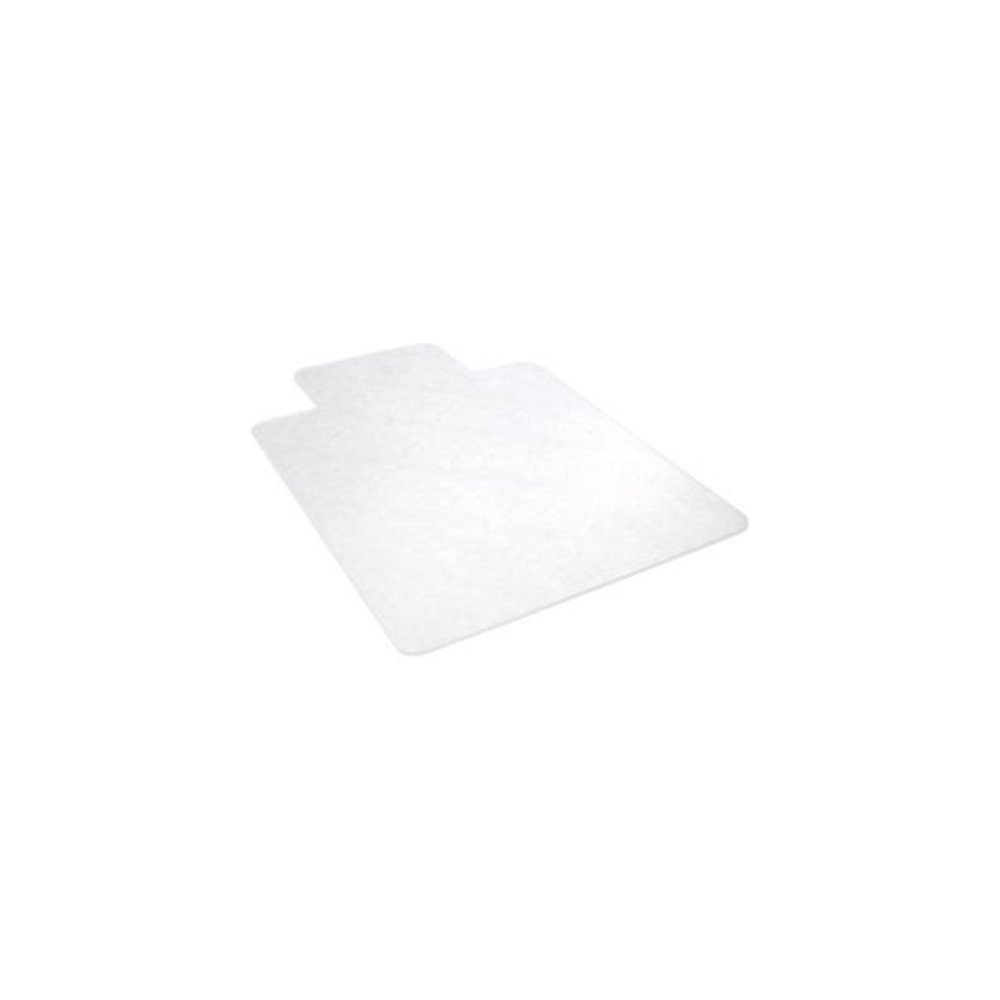 Lorell Wide Lip Chairmat - Hard Floor, Wood Floor, Vinyl Floor, Tile Floor - 60" Length x 46" Width x 0.095" Thickness - Lip Size 12" Length x 25" Width - Vinyl - Clear - 1Each. Picture 1