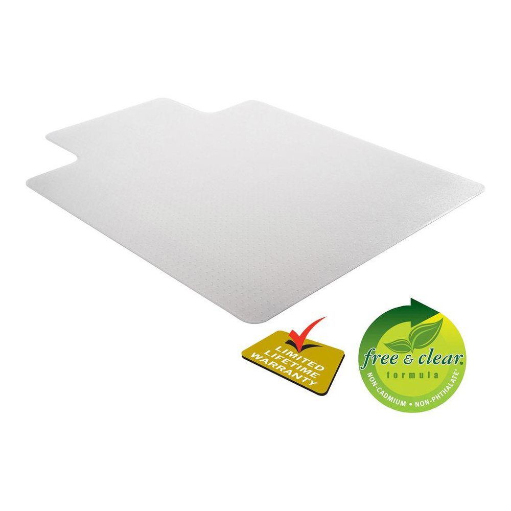 Deflecto SuperMat for Carpet - Carpet, Indoor - 48" Length x 36" Width - Lip Size 10" Length x 19" Width - Rectangular - Clear - 1Each. Picture 5
