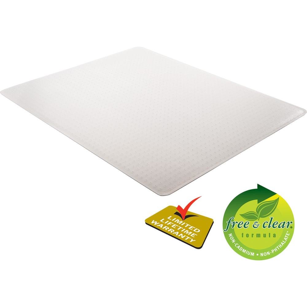 Deflecto RollaMat for Carpet - Carpeted Floor - 60" Length x 46" Width - Vinyl - Clear - 1Each. Picture 2