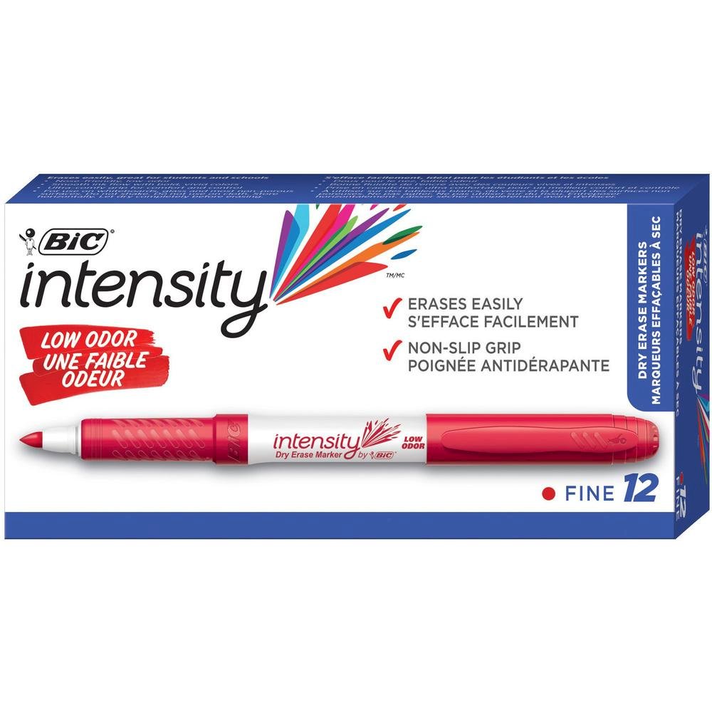 BIC Intensity Fine Point Whiteboard Marker - Fine Marker Point - Red - 1 Dozen. Picture 4