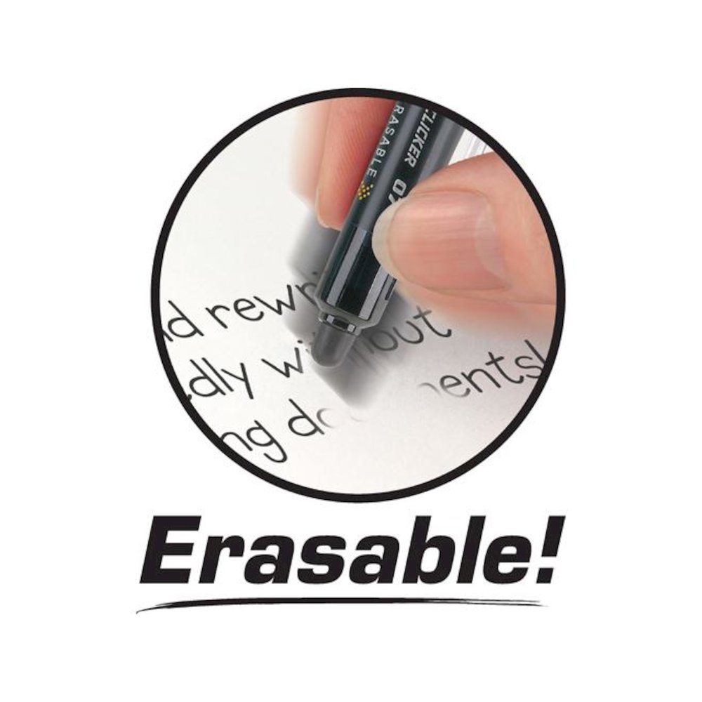 Pilot FriXion .7mm Clicker Erasable Gel Pens - Fine Pen Point - 0.7 mm Pen Point Size - Refillable - Retractable - Navy Blue Gel-based Ink - Navy Blue Barrel - 1 Dozen. Picture 2