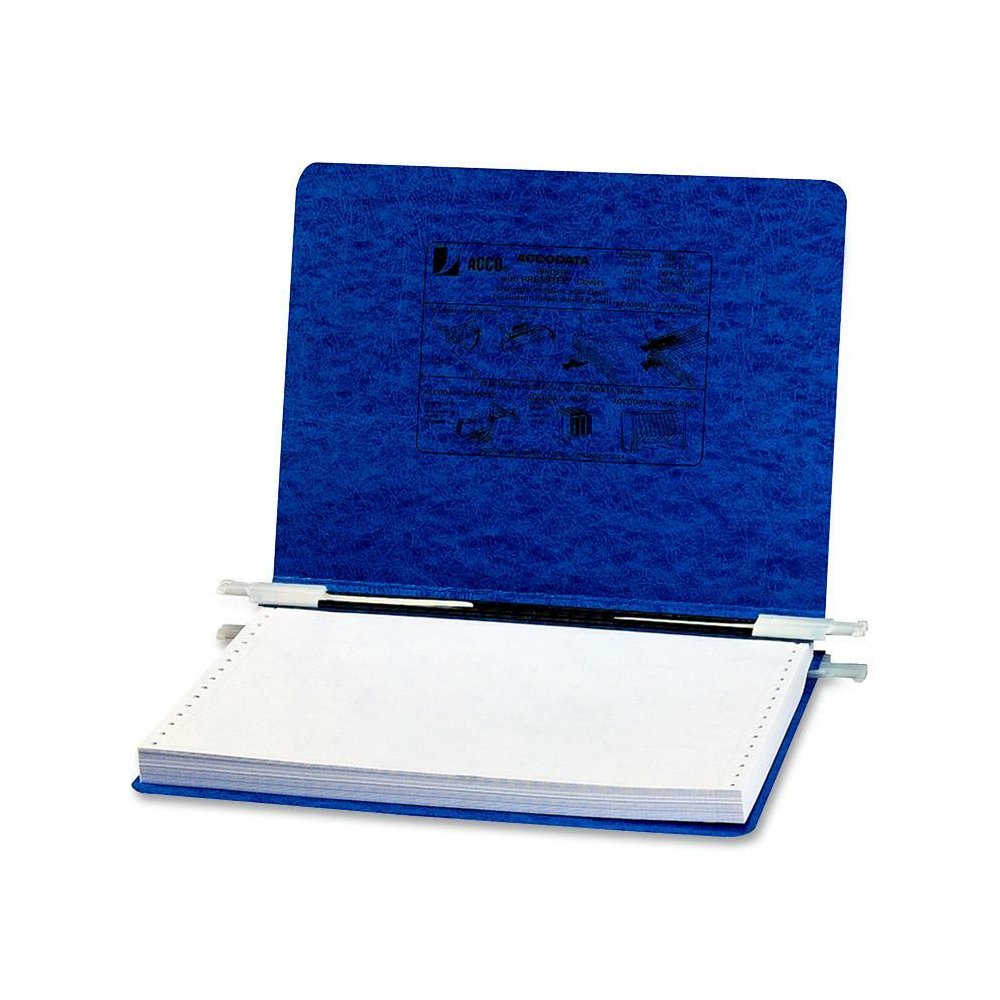 ACCO Presstex Hanging Data Binder - 6" Binder Capacity - 8 1/2" x 12" Sheet Size - Fastener: Post - Presstex - Dark Blue - Recycled - Water Resistant, Retractable Filing Hooks - 1 Each. Picture 1