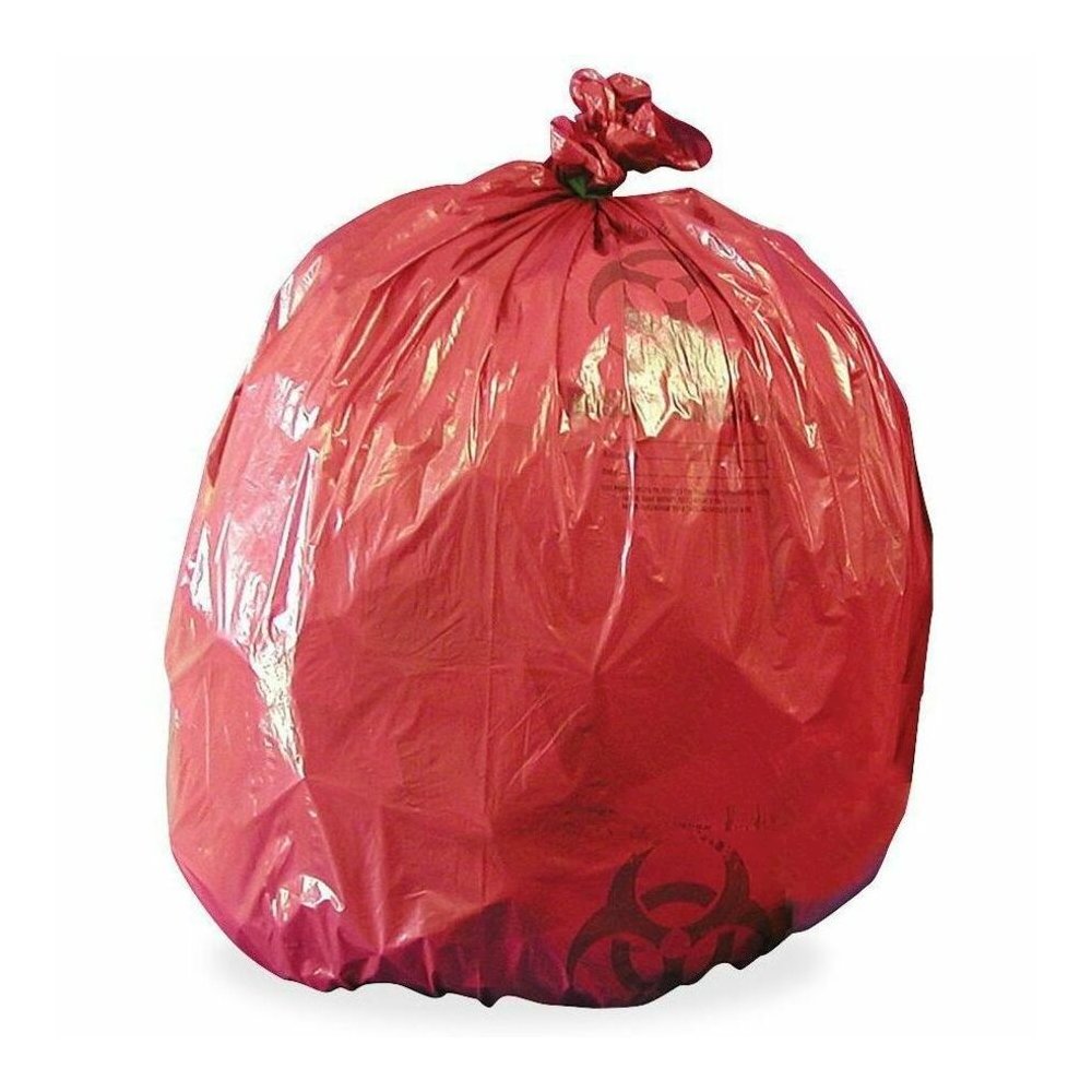 Medegen MHMS Red Biohazard Infectious Waste Liners - 7 gal Capacity - 24" Length x 24" Width x 1.20 mil (30 Micron) Thickness - Red - 1 Box. Picture 1