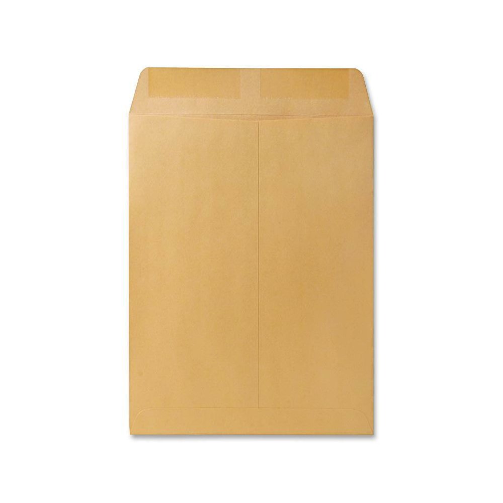 Quality Park Kraft Catalog Envelopes - Catalog - #12 1/2 - 9 1/2" Width x 12 1/2" Length - 28 lb - Gummed - Brown - Kraft - 250 / Box. Picture 1