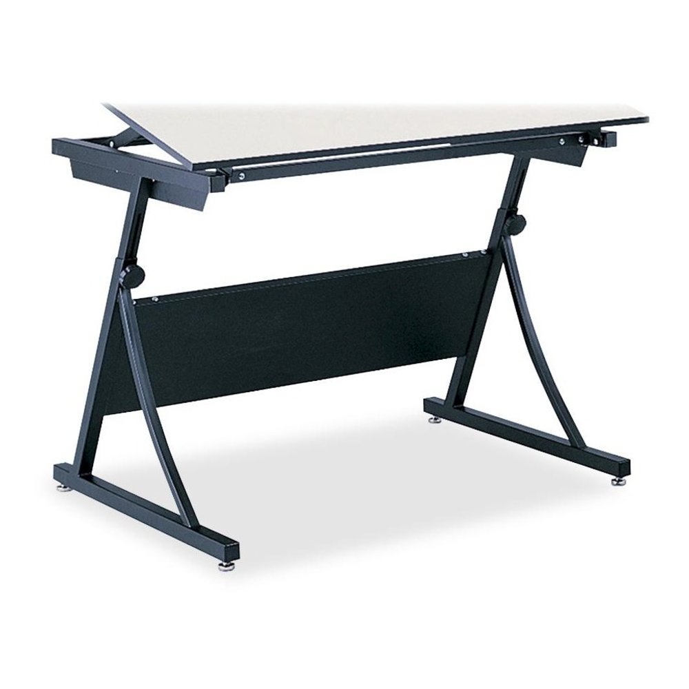 Safco PlanMaster Adjustable Drafting Table Base - Black Base - Height Adjustable - 29.50" to 37.50" Adjustment - 37.50" Height x 43" Width x 29.50" Depth - Assembly Required - 1 Each. Picture 1