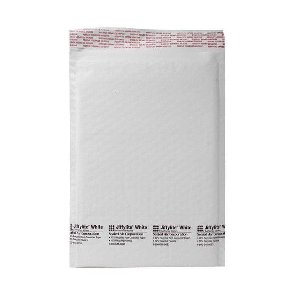 Sealed Air Jiffylite Self-Seal Bubble Mailer - Bubble - #4 - 9 1/2" Width x 14 1/2" Length - Self-sealing - White - Kraft - 100 / Carton. Picture 1