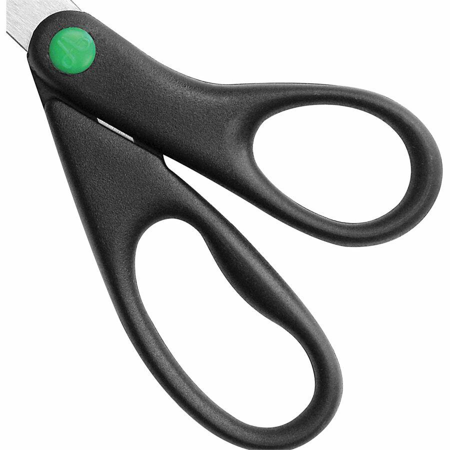 Westcott Kleenearth Scissors - 3.25" Cutting Length - 8" Overall Length - Straight-left/right - Stainless Steel - Pointed Tip - Black - 1 Each. Picture 4