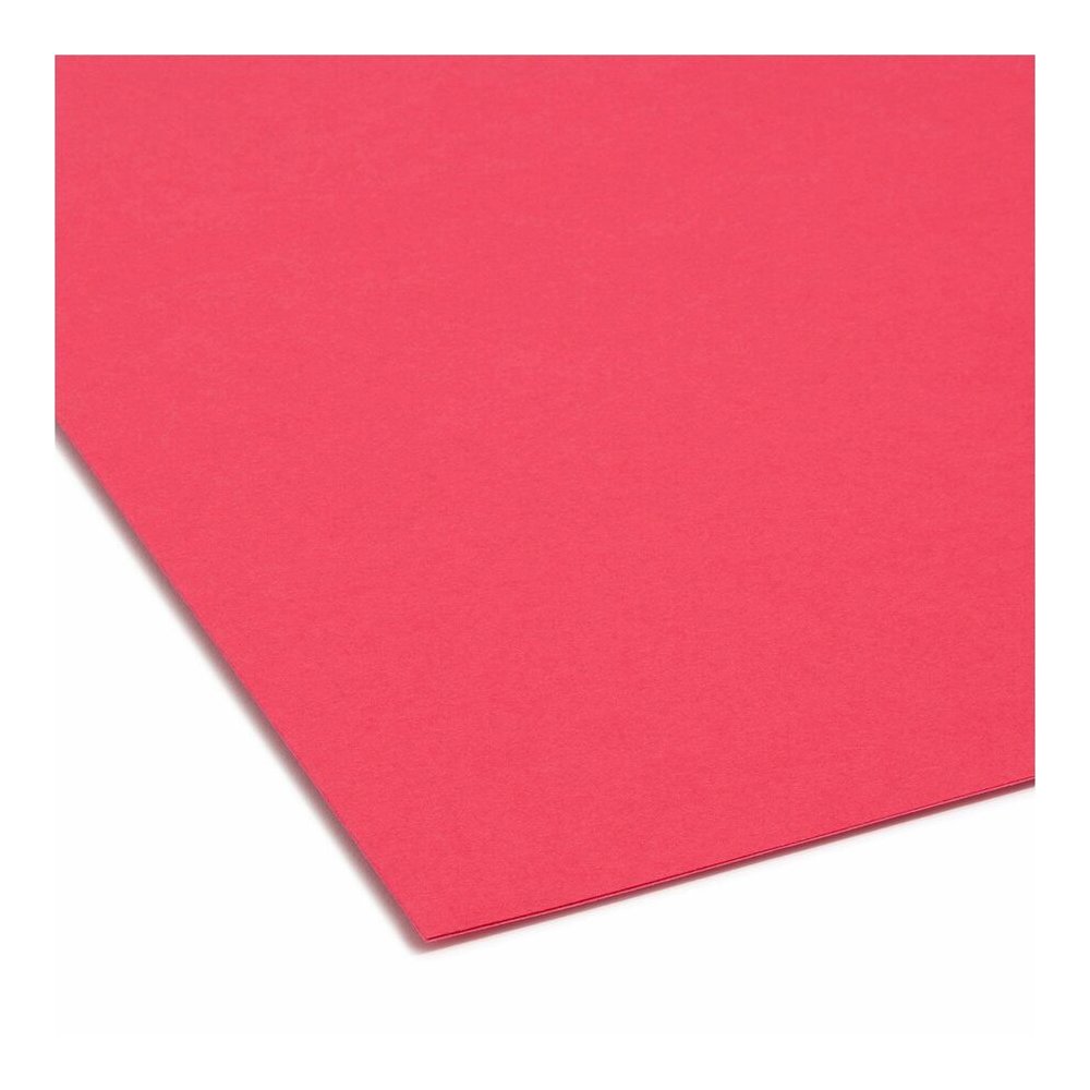 Smead 1/3 Tab Cut Letter Recycled Interior File Folder - 8 1/2" x 11" - 3/4" Expansion - Top Tab Location - Assorted Tab Position - 11 pt. - 1 Plys - Green, Orange, Red, Sky Blue, Yellow - 10% Recycle. Picture 2
