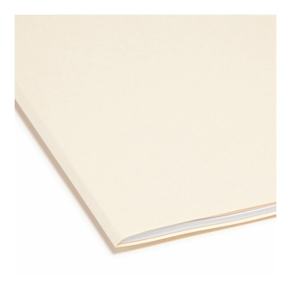 Smead 1/2 Tab Cut Letter Recycled Top Tab File Folder - 8 1/2" x 11" - 3/4" Expansion - Top Tab Location - Assorted Tab Position - 11 pt. - 2 Plys - Manila - Reinforced, Durable, Reinforced Tab, Round. Picture 2