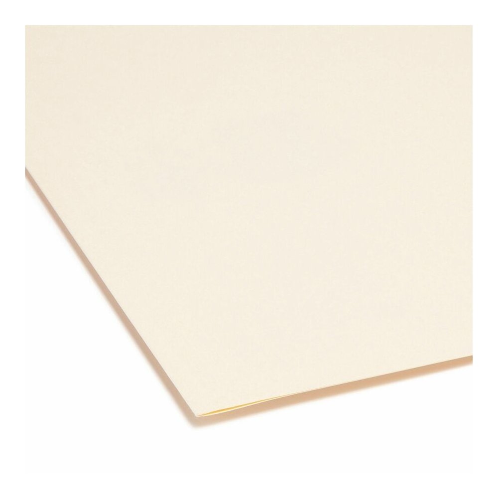 Smead 1/3 Tab Cut Letter Recycled Top Tab File Folder - 8 1/2" x 11" - 3/4" Expansion - Top Tab Location - Assorted Tab Position - 11 pt. - 1 Plys - Manila - Tab - 10% Recycled - 100 / Box. Picture 2