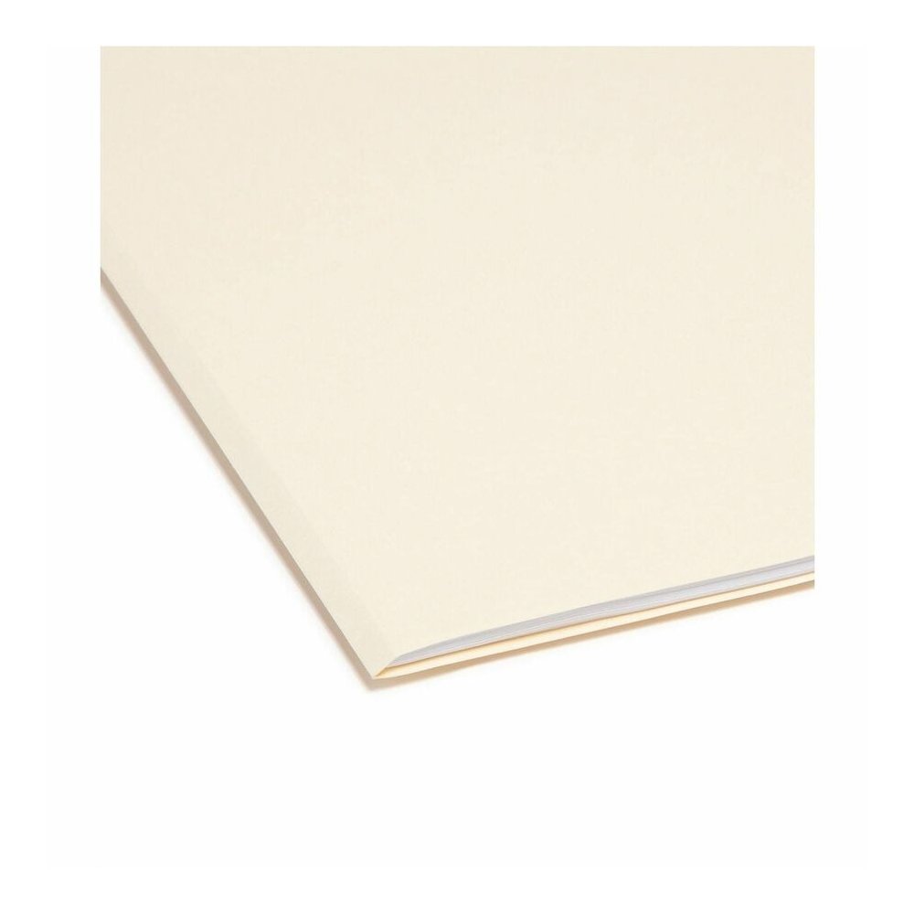 Smead 1/3 Tab Cut Letter Recycled Top Tab File Folder - 8 1/2" x 11" - 3/4" Expansion - Top Tab Location - Left Tab Position - 11 pt. - 1 Plys - Manila - 10% Recycled - 100 / Box. Picture 2