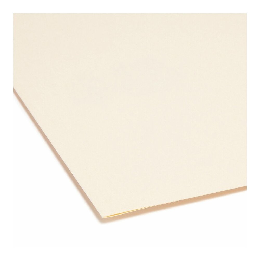 Smead 1/3 Tab Cut Letter Recycled Top Tab File Folder - 8 1/2" x 11" - 3/4" Expansion - Top Tab Location - Assorted Tab Position - 11 pt. - 2 Plys - Manila - Reinforced, Durable, Reinforced Tab, Round. Picture 2