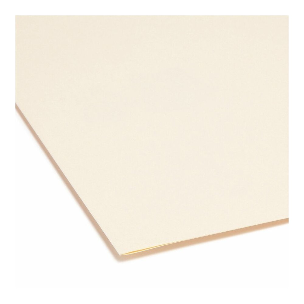 Smead 1/3 Tab Cut Letter Recycled Top Tab File Folder - 8 1/2" x 11" - 3/4" Expansion - Top Tab Location - Right Tab Position - 11 pt. - 2 Plys - Manila - Reinforced, Durable, Reinforced Tab, Rounded . Picture 2