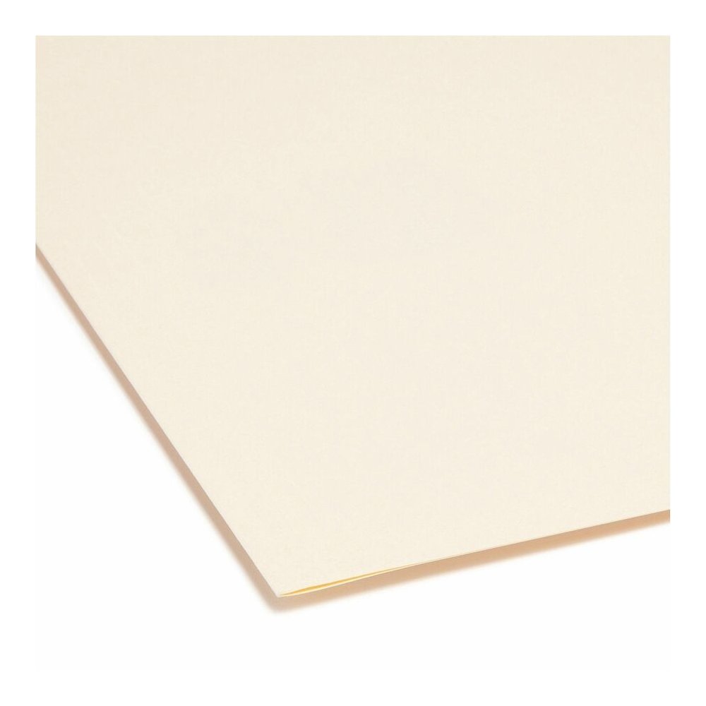 Smead 1/5 Tab Cut Letter Recycled Top Tab File Folder - 8 1/2" x 11" - 3/4" Expansion - Top Tab Location - Assorted Tab Position - 11 pt. - 1 Plys - Manila - 10% Recycled - 100 / Box. Picture 2