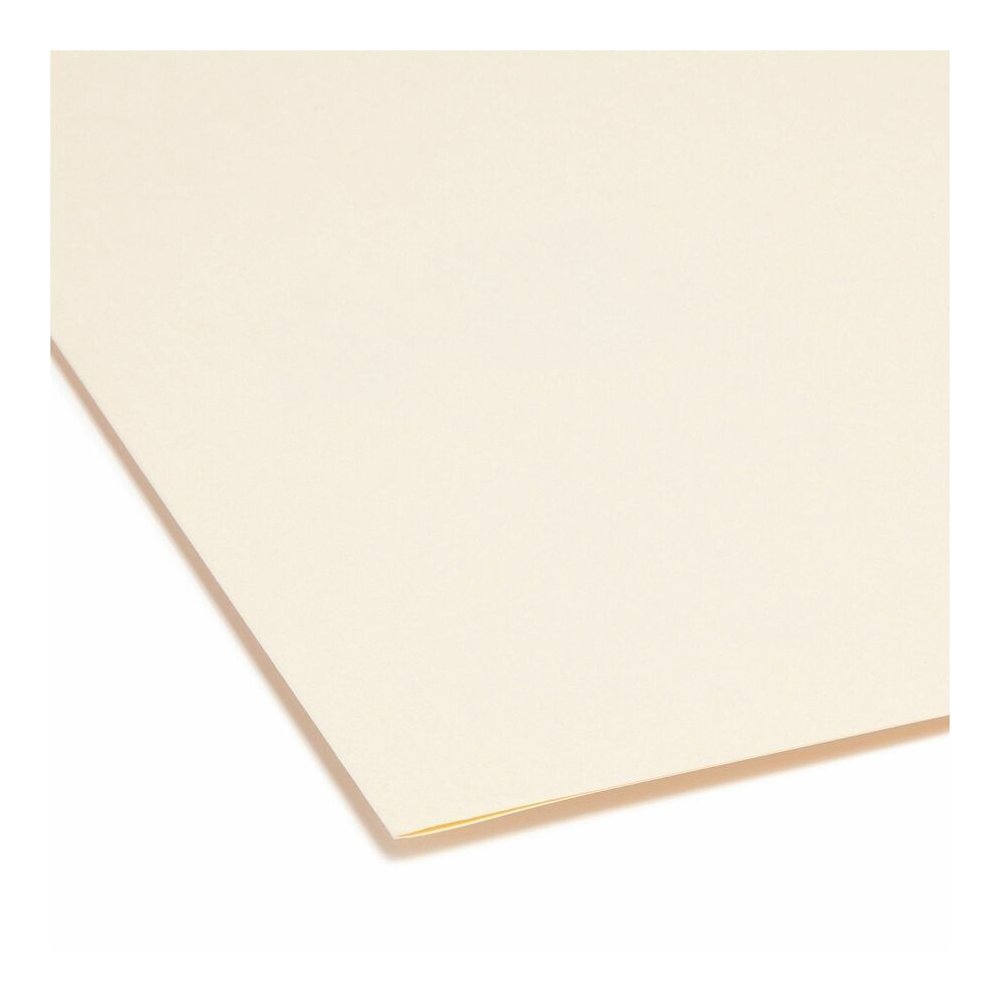 Smead 2/5 Tab Cut Letter Recycled Top Tab File Folder - 8 1/2" x 11" - 3/4" Expansion - Top Tab Location - Right Tab Position - 11 pt. - 1 Plys - Manila - Rounded Corner - 10% Recycled - 100 / Box. Picture 2