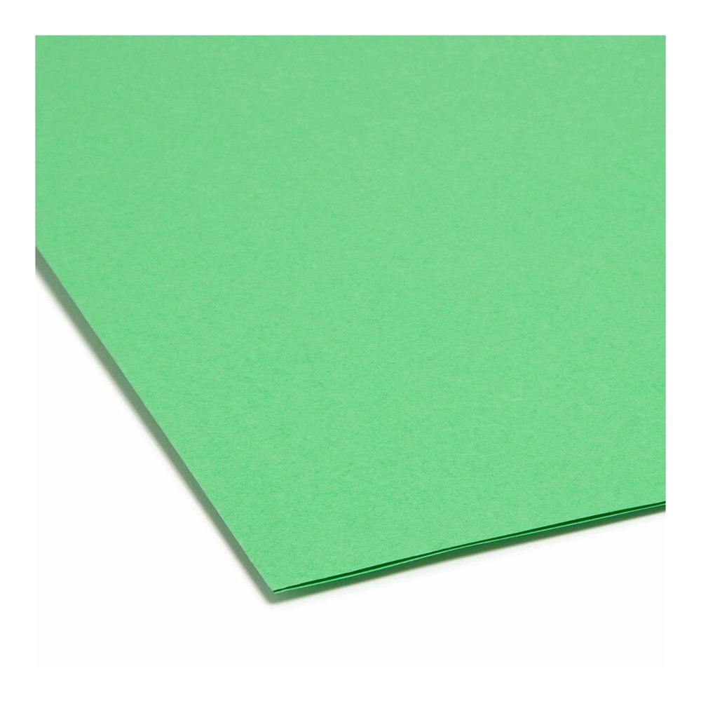 Smead Colored 1/3 Tab Cut Letter Recycled Top Tab File Folder - 8 1/2" x 11" - 3/4" Expansion - Top Tab Location - Assorted Tab Position - 11 pt. - 2 Plys - Blue, Green, Red, Yellow - Reinforced Tab -. Picture 2