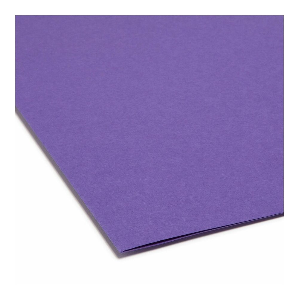 Smead 1/3 Tab Cut Letter Recycled Top Tab File Folder - 8 1/2" x 11" - 3/4" Expansion - Top Tab Location - Assorted Tab Position - 11 pt. - 1 Plys - Assorted - Rounded Corner - 10% Recycled - 100 / Bo. Picture 2