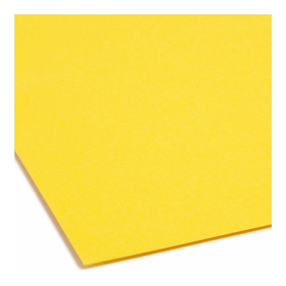 Smead Colored 1/3 Tab Cut Letter Recycled Fastener Folder - 8 1/2" x 11" - 3/4" Expansion - 2 x 2K Fastener - 2" for Folder - Top Tab Location - Assorted Tab Position - 11 pt. - 2 Plys - Yellow - Rein. Picture 2