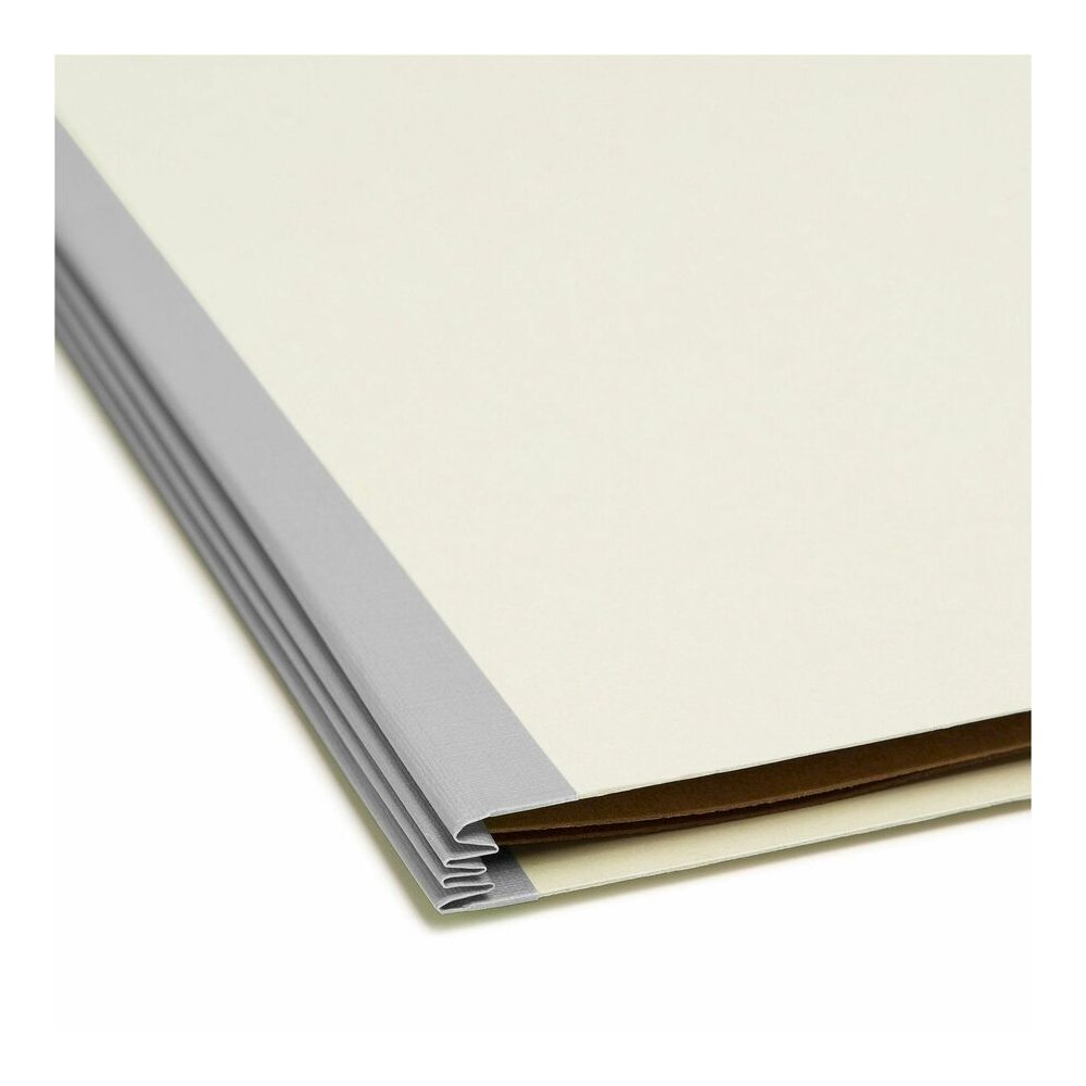 Smead SafeSHIELD 2/5 Tab Cut Letter Recycled Classification Folder - 8 1/2" x 11" - 2" Expansion - 2 x 2S Fastener - Folder - Top Tab Location - Right of Center Tab Position - 1 Divider - 25 pt. - Pre. Picture 2