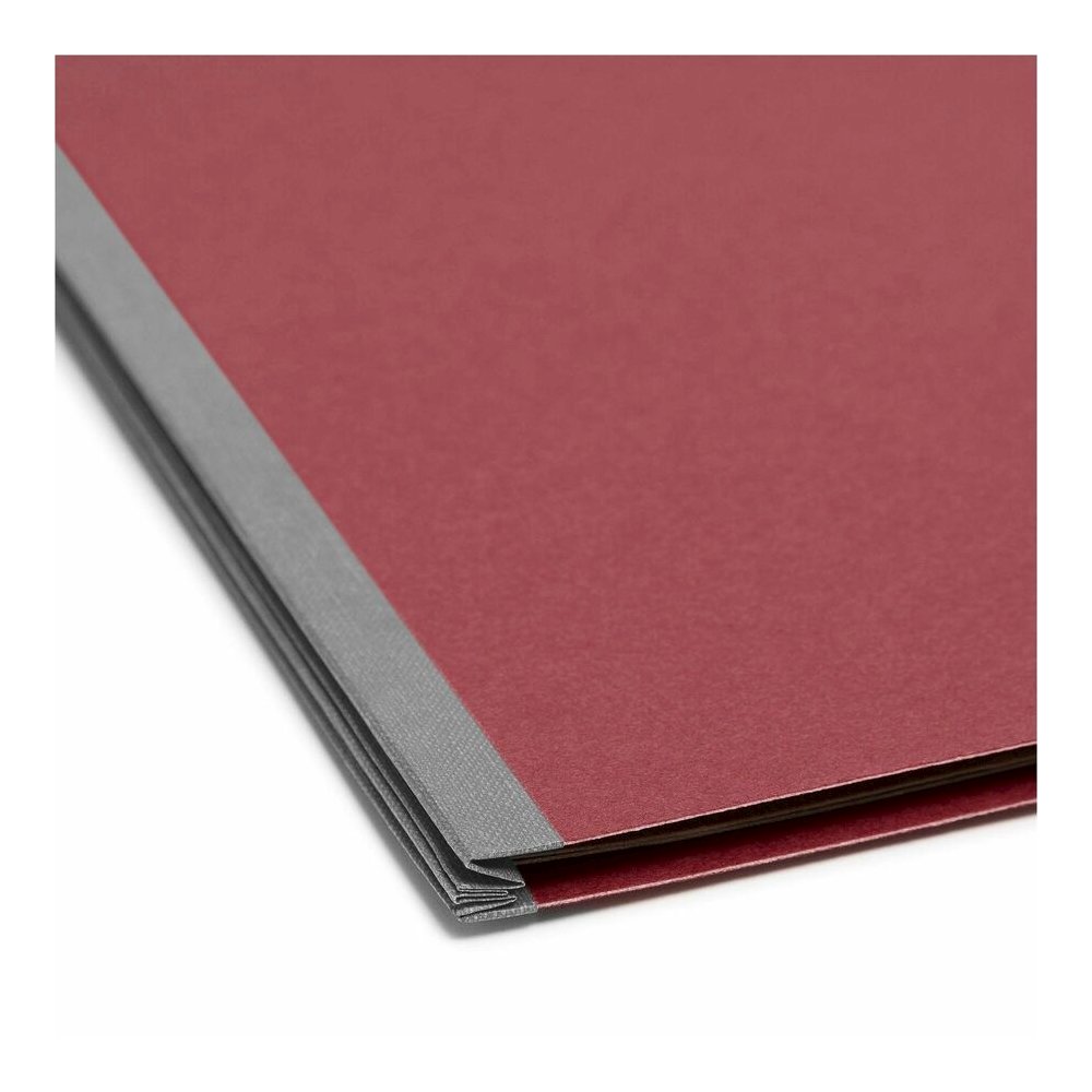 Smead SafeSHIELD 2/5 Tab Cut Letter Recycled Classification Folder - 8 1/2" x 11" - 2" Expansion - 2 x 2S Fastener - 2" for Folder - 2 Pocket - Top Tab Location - Right of Center Tab Position - 2 Divi. Picture 2