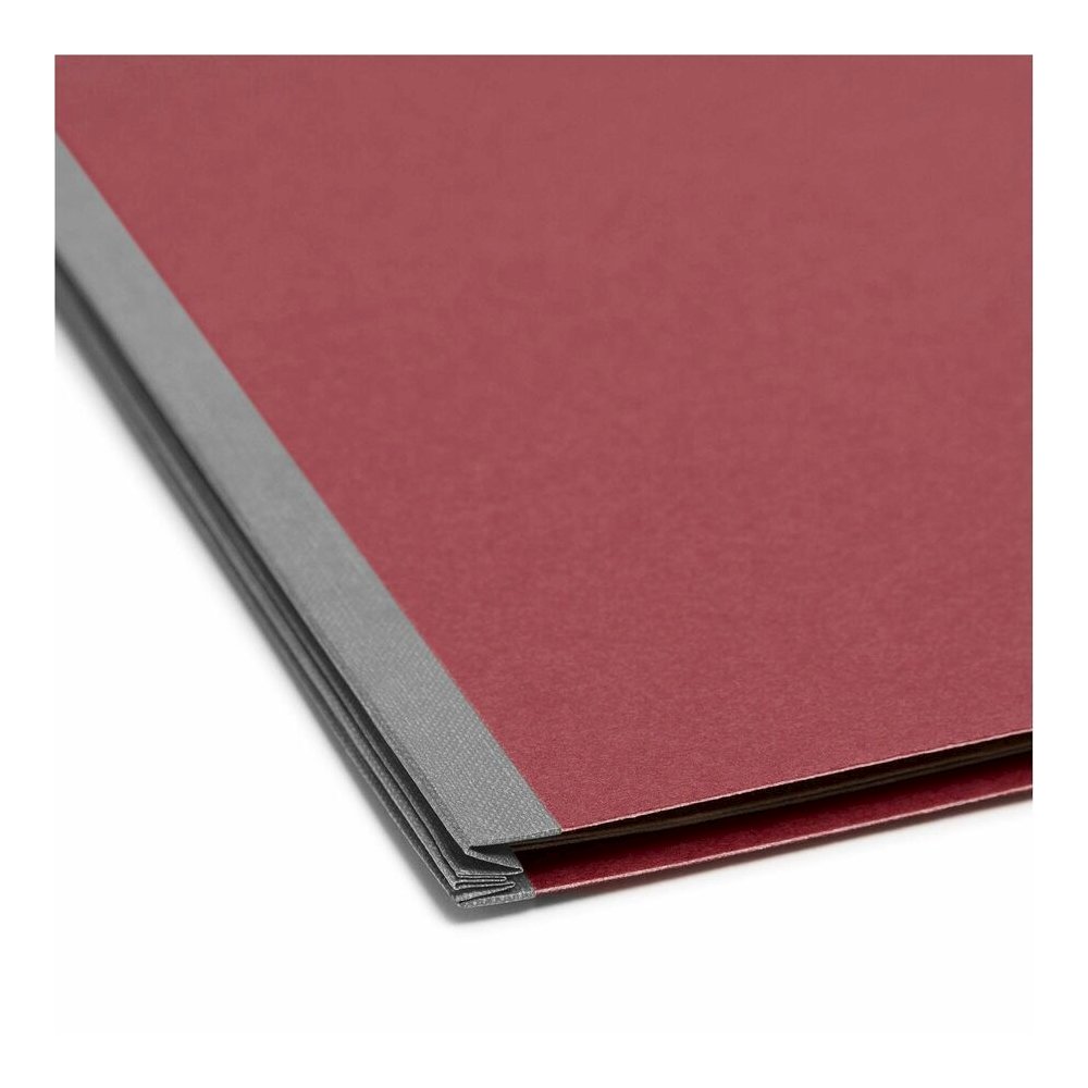 Smead SafeSHIELD 2/5 Tab Cut Letter Recycled Classification Folder - 8 1/2" x 11" - 3" Expansion - 2 x 2S Fastener - 2" for Folder - Top Tab Location - Right of Center Tab Position - 3 Divider - 25 pt. Picture 2