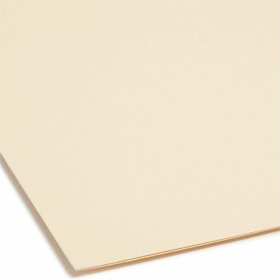 Smead 1/3 Tab Cut Letter Recycled Fastener Folder - 8 1/2" x 11" - 3/4" Expansion - 2 x 2K Fastener(s) - 2" Fastener Capacity for Folder - Top Tab Location - Assorted Position Tab Position - Manila - . Picture 4