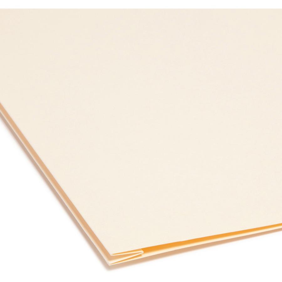 Smead 1/3 Tab Cut Legal Recycled Expanding File - 8 1/2" x 14" - 1 1/2" Expansion - Top Tab Location - Assorted Position Tab Position - Manila - Manila - 10% Recycled - 50 / Box. Picture 4