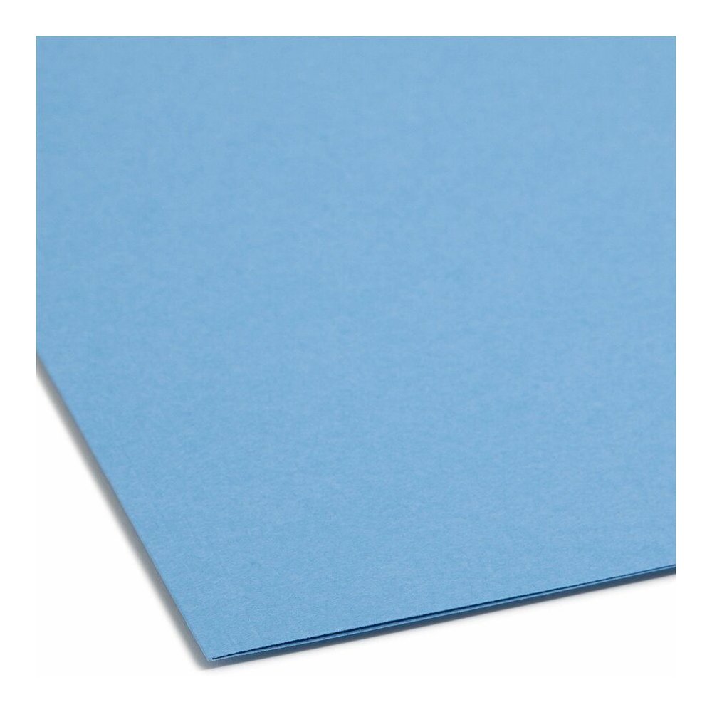 Smead Colored 1/3 Tab Cut Legal Recycled Fastener Folder - 8 1/2" x 14" - 3/4" Expansion - 2 x 2K Fastener - 2" for Folder - Top Tab Location - Assorted Tab Position - 11 pt. - 2 Plys - Blue - Reinfor. Picture 2