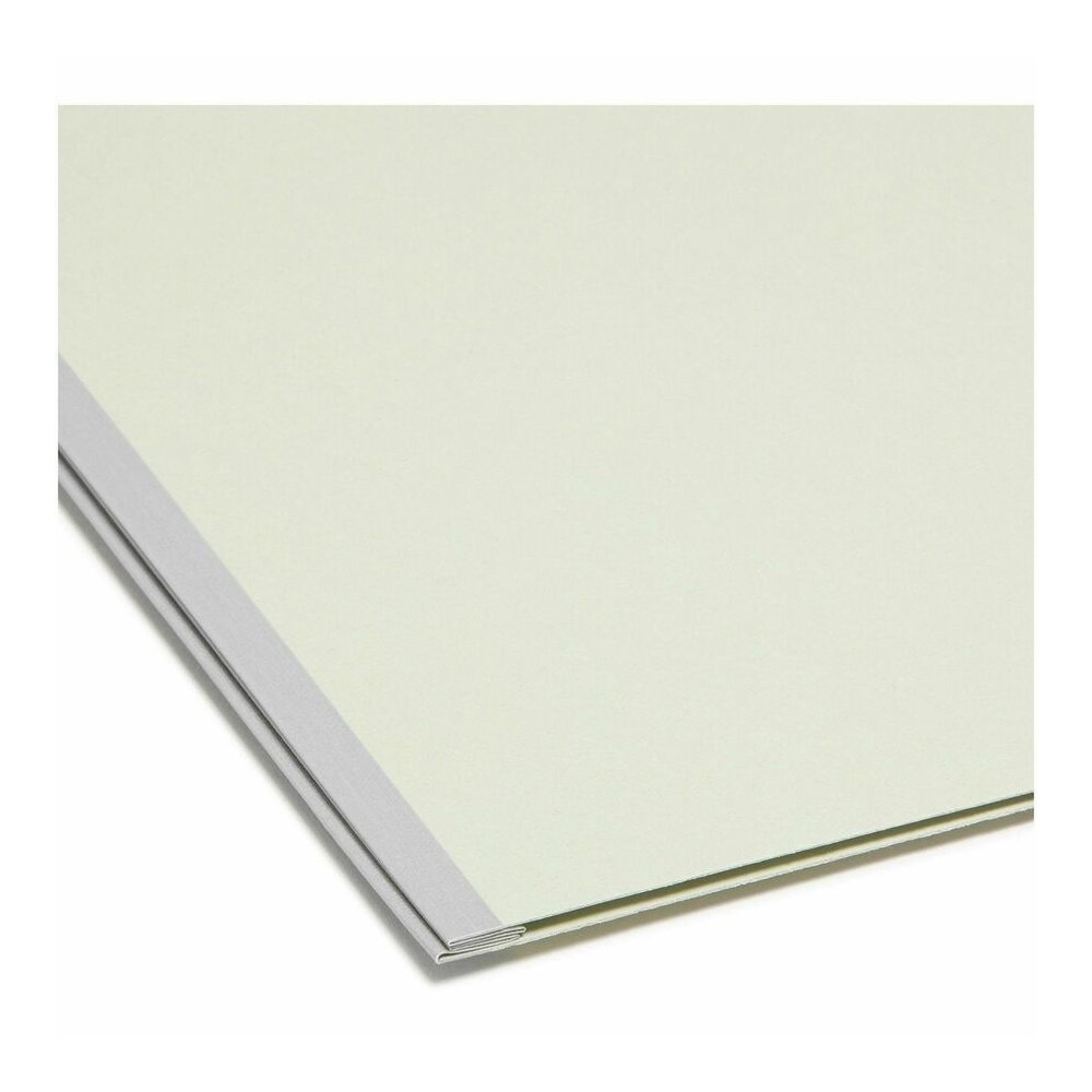 Smead 1/3 Tab Cut Legal Recycled Top Tab File Folder - 8 1/2" x 14" - 2" Expansion - Top Tab Location - Assorted Tab Position - 25 pt. - Pressboard - Gray, Green - Heavy Duty, Rounded Corner, Wear Res. Picture 2