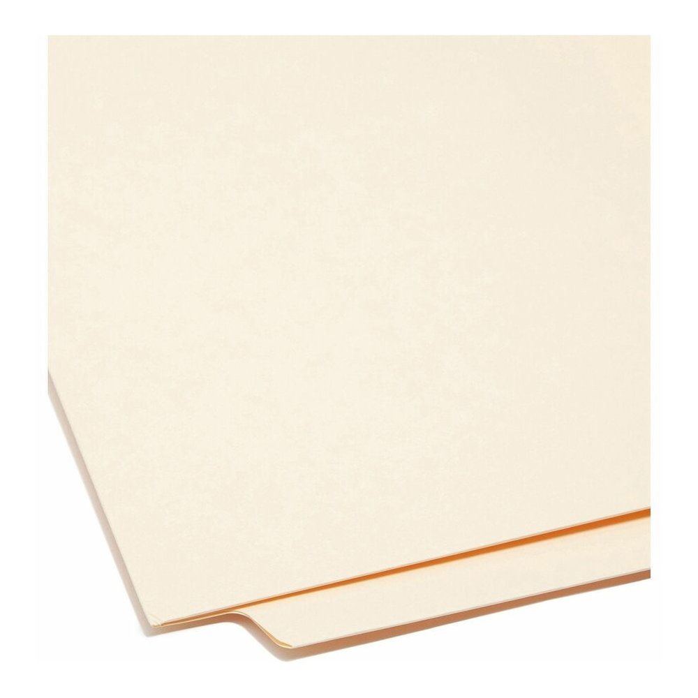 Smead Straight Tab Cut Letter Recycled File Pocket - 8 1/2" x 11" - 1 Pocket - 11 pt. - 2 Plys - Manila - Heavyweight Cover, Embossed - 10% Recycled - 50 / Box. Picture 2