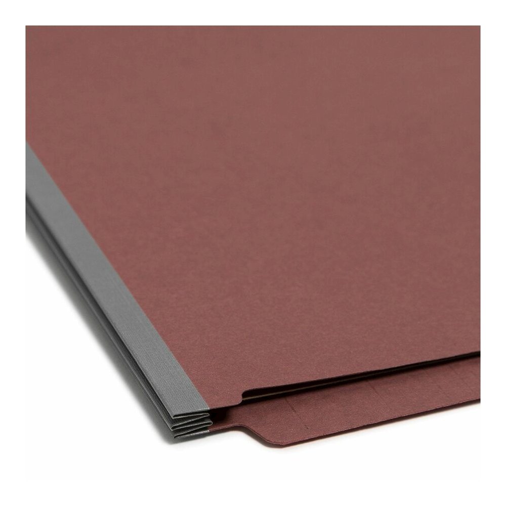 Smead Straight Tab Cut Letter Recycled Classification Folder - 8 1/2" x 11" - 2" Expansion - 2 x 2S Fastener - 2" for Folder, 1" for Divider - End Tab Location - 1 Divider - 25 pt. - 2 Plys - Pressboa. Picture 2