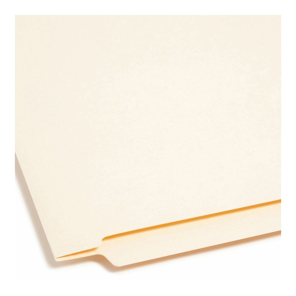 Smead Straight Tab Cut Letter Recycled Fastener Folder - 8 1/2" x 11" - 3/4" Expansion - 1 x 2B Fastener - 2" for Folder - End Tab Location - 11 pt. - 2 Plys - Manila - Reinforced Tab, Embossed - 10% . Picture 2