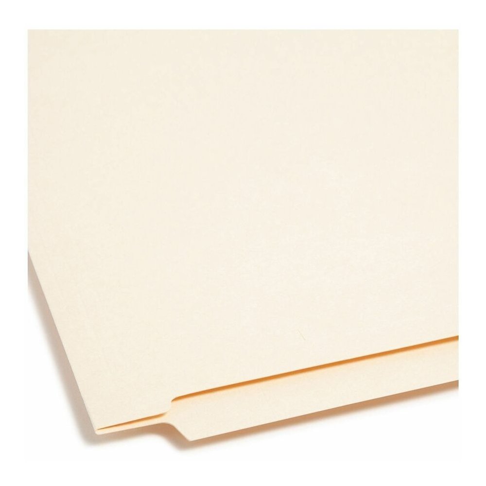 Smead Straight Tab Cut Letter Recycled Fastener Folder - 8 1/2" x 11" - 3/4" Expansion - 2 x 2B Fastener - 2" for Folder - End Tab Location - 11 pt. - 2 Plys - Manila - Reinforced Tab, Embossed - 10% . Picture 2