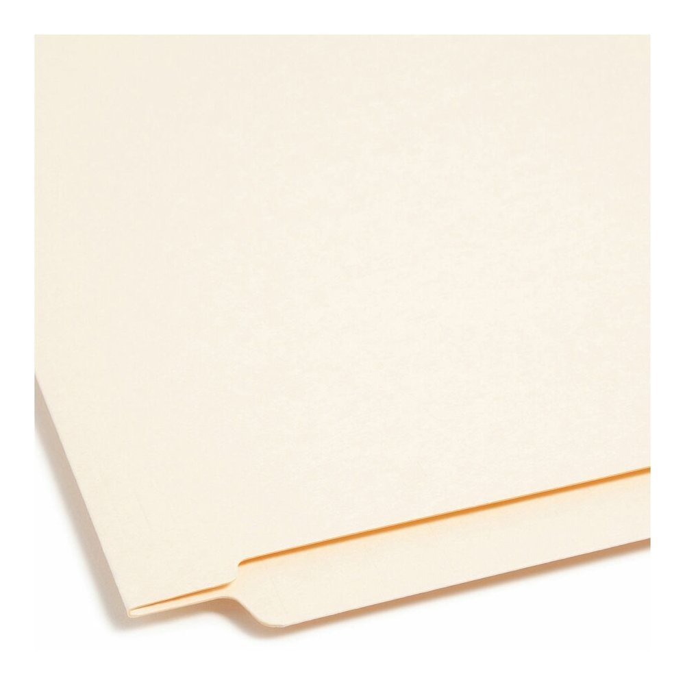 Smead Straight Tab Cut Letter Recycled Fastener Folder - 8 1/2" x 11" - 3/4" Expansion - 2 x 2B Fastener - 2" for Folder - End Tab Location - 14 pt. - 2 Plys - Manila - Embossed - 10% Recycled - 50 / . Picture 2