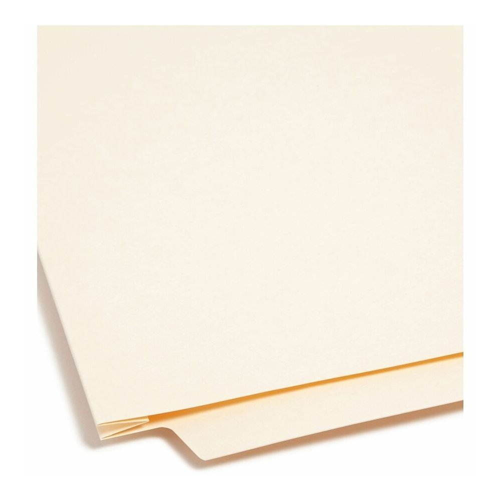 Smead Straight Tab Cut Letter Recycled Fastener Folder - 8 1/2" x 11" - 1 1/2" Expansion - 2 x 2B Fastener - 2" for Folder - End Tab Location - 14 pt. - 2 Plys - Manila - Reinforced Tab, Heavyweight C. Picture 2