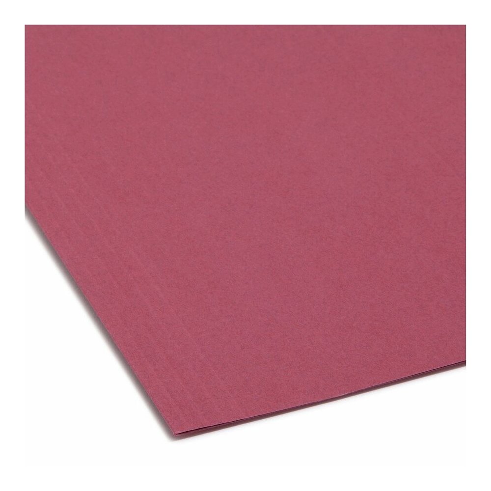 Smead Colored 1/5 Tab Cut Letter Recycled Hanging Folder - 8 1/2" x 11" - Top Tab Location - Assorted Tab Position - 11 pt. - Vinyl - Gray, Maroon, Navy, Purple, Teal - Repositionable Tab - 10% Recycl. Picture 2