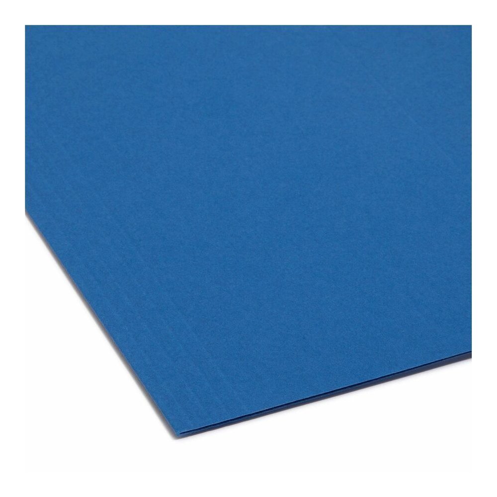 Smead 1/5 Tab Cut Letter Recycled Hanging Folder - 8 1/2" x 11" - Top Tab Location - Assorted Tab Position - 11 pt. - Vinyl - Navy Blue - Repositionable Tab - 10% Recycled - 25 / Box. Picture 2