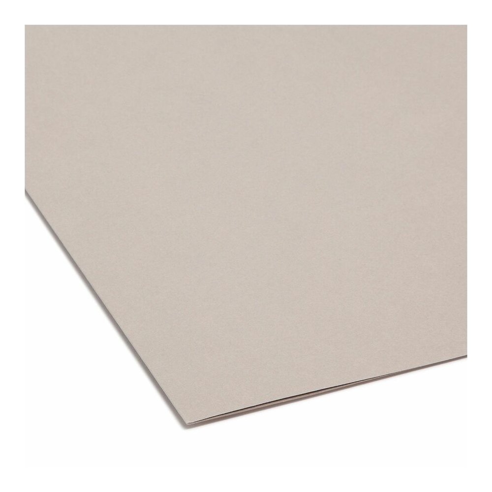 Smead Colored 1/5 Tab Cut Letter Recycled Hanging Folder - 8 1/2" x 11" - Top Tab Location - Assorted Tab Position - 11 pt. - Vinyl - Gray - 10% Recycled - 25 / Box. Picture 2