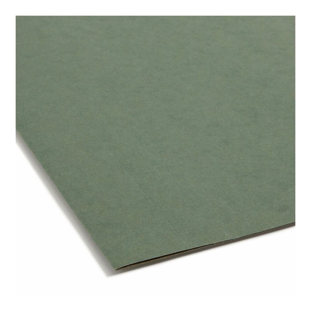 Smead Letter Recycled Hanging Folder - 8 1/2" x 11" - 3" Expansion - 11 pt. - Pressboard - Standard Green - Reinforced Base - 10% Recycled - 25 / Box. Picture 2