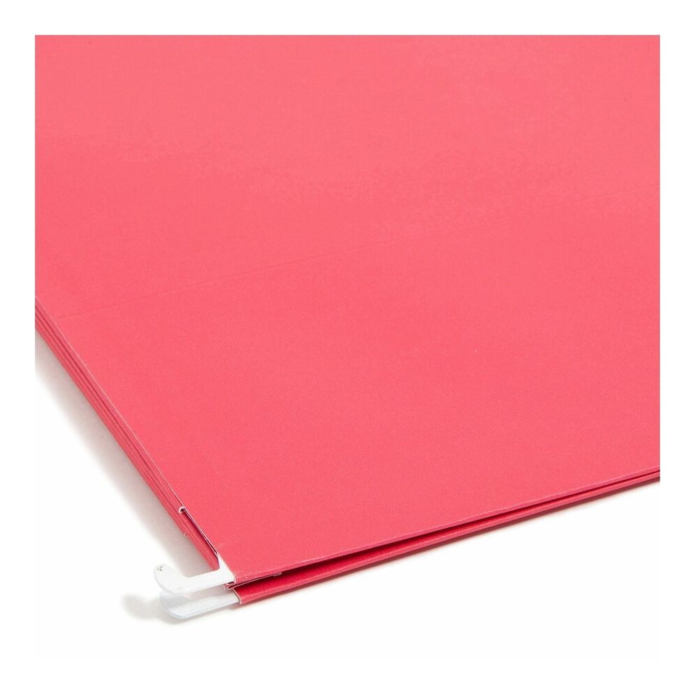 Smead Letter Recycled Hanging Folder - 8 1/2" x 11" - 3 1/2" Expansion - 11 pt. - Blue, Green, Red, Yellow - 10% Recycled - 4 / Pack. Picture 2