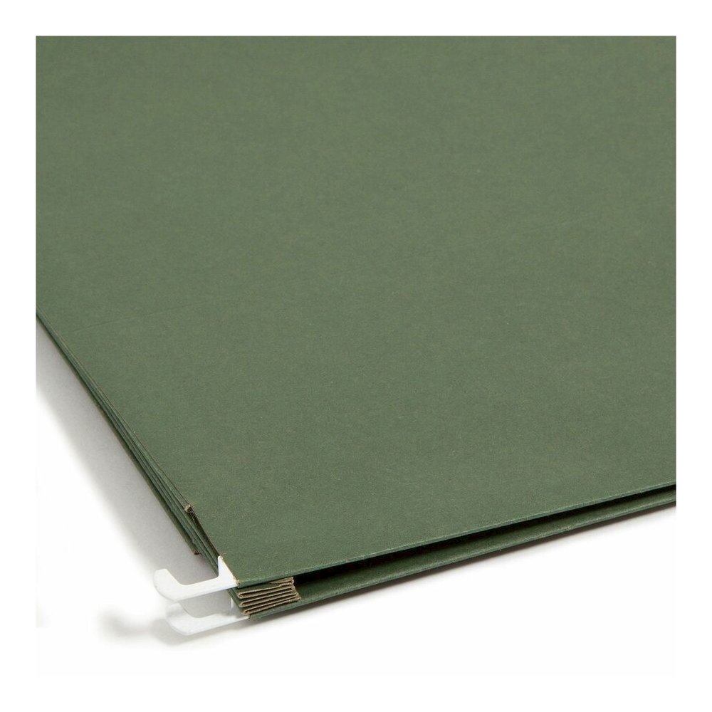 Smead Legal Recycled Hanging Folder - 8 1/2" x 14" - 3 1/2" Expansion - 11 pt. - Standard Green - 30% Recycled - 10 / Box. Picture 2