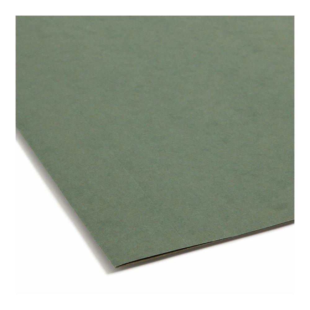 Smead Legal Yes Hanging Folder - 8 1/2" x 14" - 3" Expansion - 11 pt. - Standard Green - Reinforced Base - 10% Recycled - 25 / Box. Picture 2