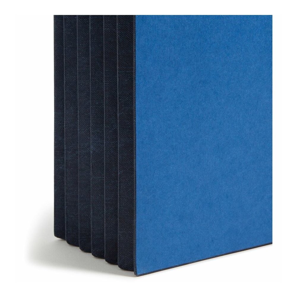 Smead Letter Recycled File Wallet - 8 1/2" x 11" - 5 1/4" Expansion - Navy - Elastic Closure, Reinforced Gusset, Tear Resistant - 10% Recycled - 1 Each. Picture 2