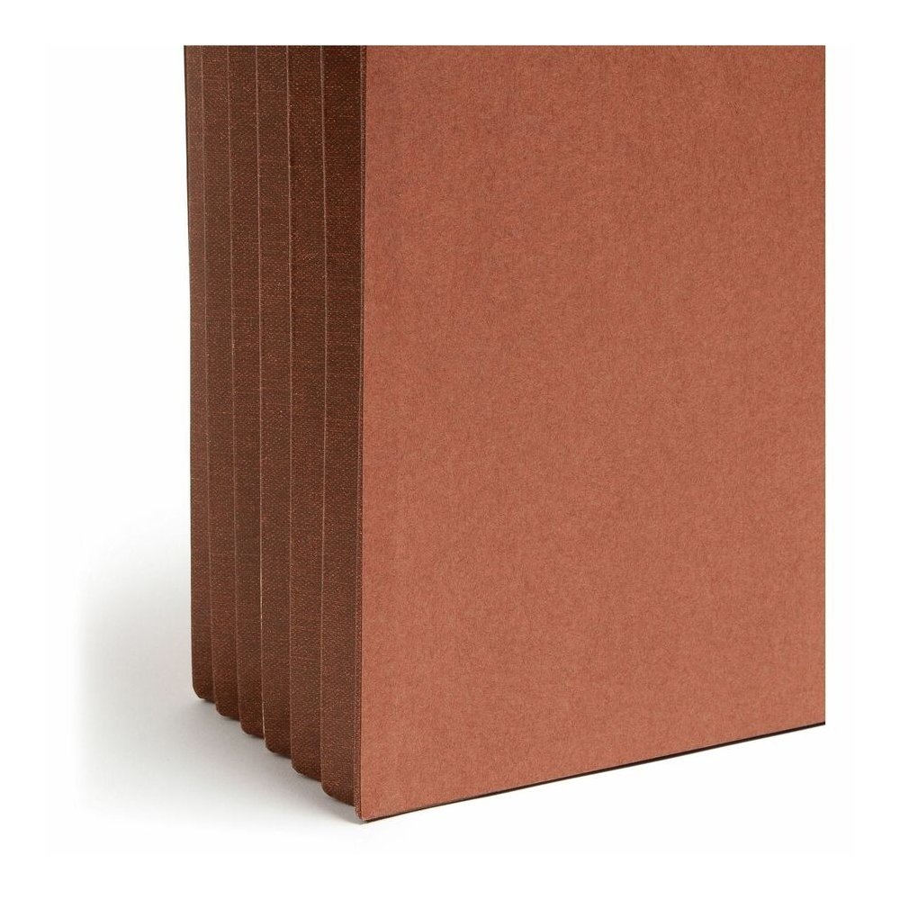 Smead Letter Recycled File Wallet - 8 1/2" x 11" - 5 1/4" Expansion - 2 Plys - Redrope - Flap, Tear Resistant, Elastic Closure - 30% Recycled - 10 / Box. Picture 2